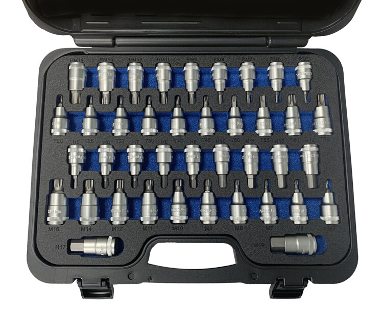 Coffret douilles 1/2 Torx/ Hex/ Spline/ Ribe, 40pcs